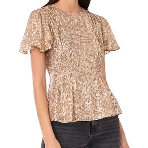 Parker Metallic Gold Top, M
